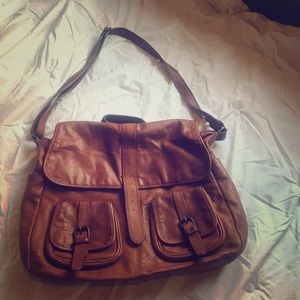 H&M leather messenger bag